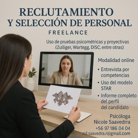 SELECCIÓN DE PERSONAL - PSICÓLOGA FREELANCE