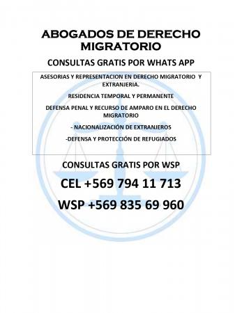 ABOGADO DE DERECHO MIGRATORIO Y EXTRANJERIA