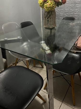 MESA COMEDOR VIDRIO TEMPLADO