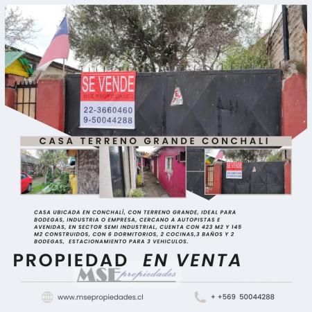 CASA TERRENO GRANDE CONCHALÍ 