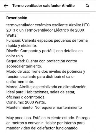 CALEFACTOR TERMO VENTILADOR AIROLITE 