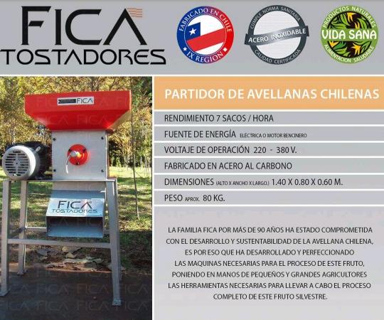 PARTIDORA DE AVELLANA CHILENA MARCA FICA 
