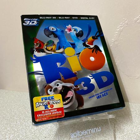 RIO 3D (4DISCOS SET) BLURAY3D+BLURAY+DVD+DIGITAL