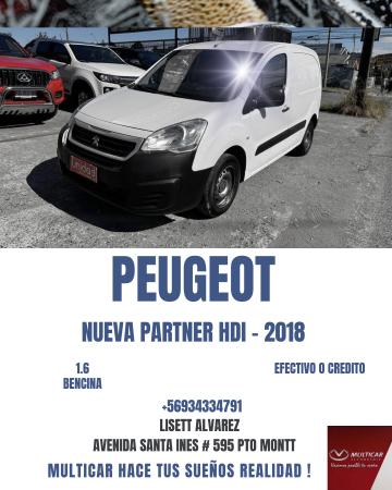 DISPONIBLE PEUGEOT NUEVA PARTNER 2018 