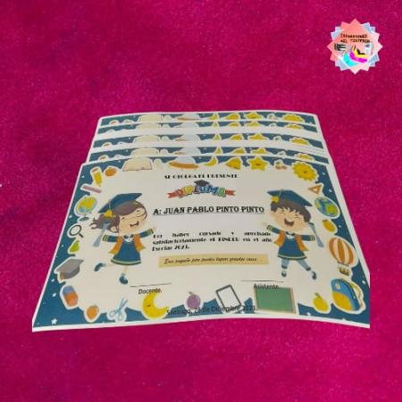 DIPLOMAS Y CERTIFICADOS IMPRESOS EN PAPEL OPALINA 