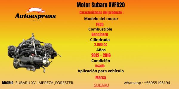 MOTOR SUBARU XV 2.0