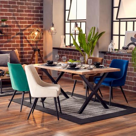 COMEDOR 4 SILLAS MESA RECTANGULAR 90X75X160CM 