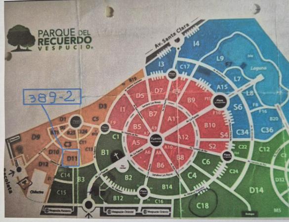 SE VENDE SEPULTURA PARQUE DEL RECUERDO VESPUCIO
